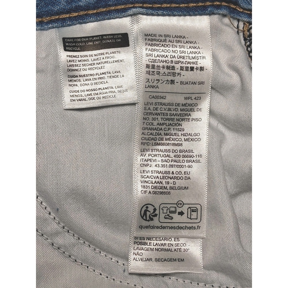 Levi's Fit and Flare Womens Denim Paneled Midi Skirt Size 26 Light  Blue Hippie - Picture 8 of 11